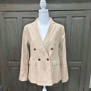 Vintage Ann Taylor Jacket Cream Linen 2